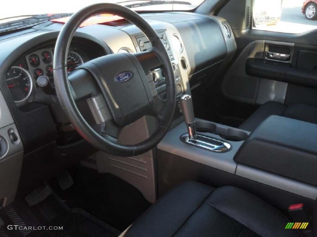 Black/Red Interior 2007 Ford F150 FX2 Sport SuperCab Photo #57097708
