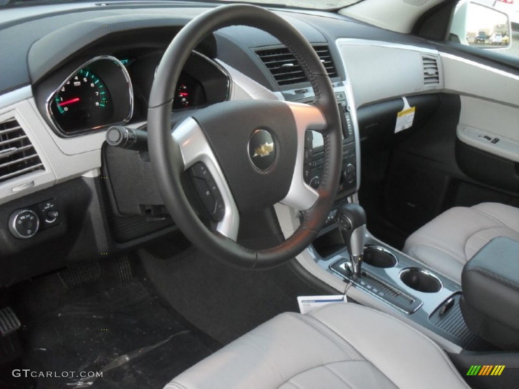 Light Gray/Ebony Interior 2012 Chevrolet Traverse LTZ Photo #57098155