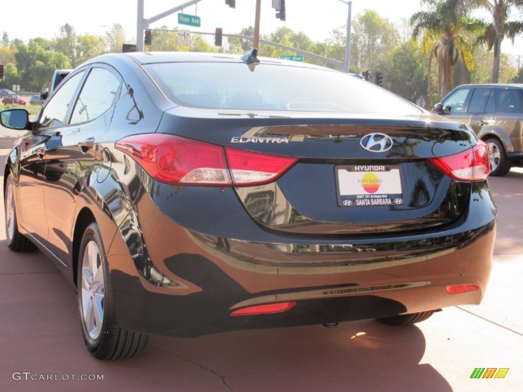 2012 Elantra GLS - Midnight Black / Gray photo #4