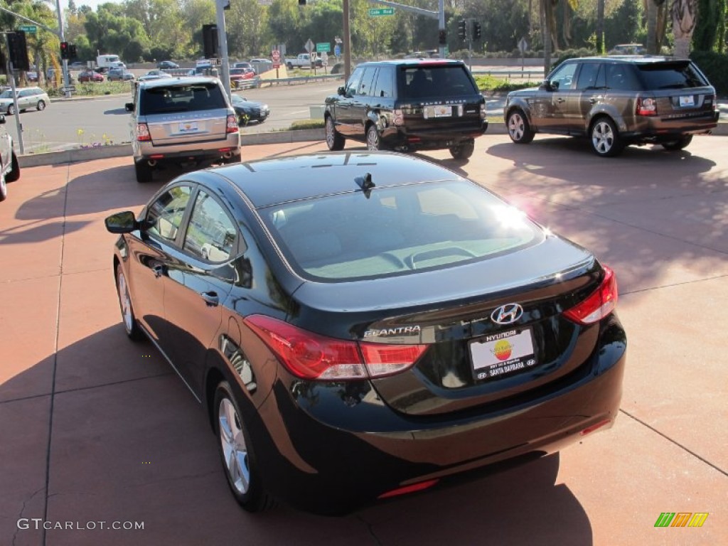 2012 Elantra GLS - Midnight Black / Gray photo #5