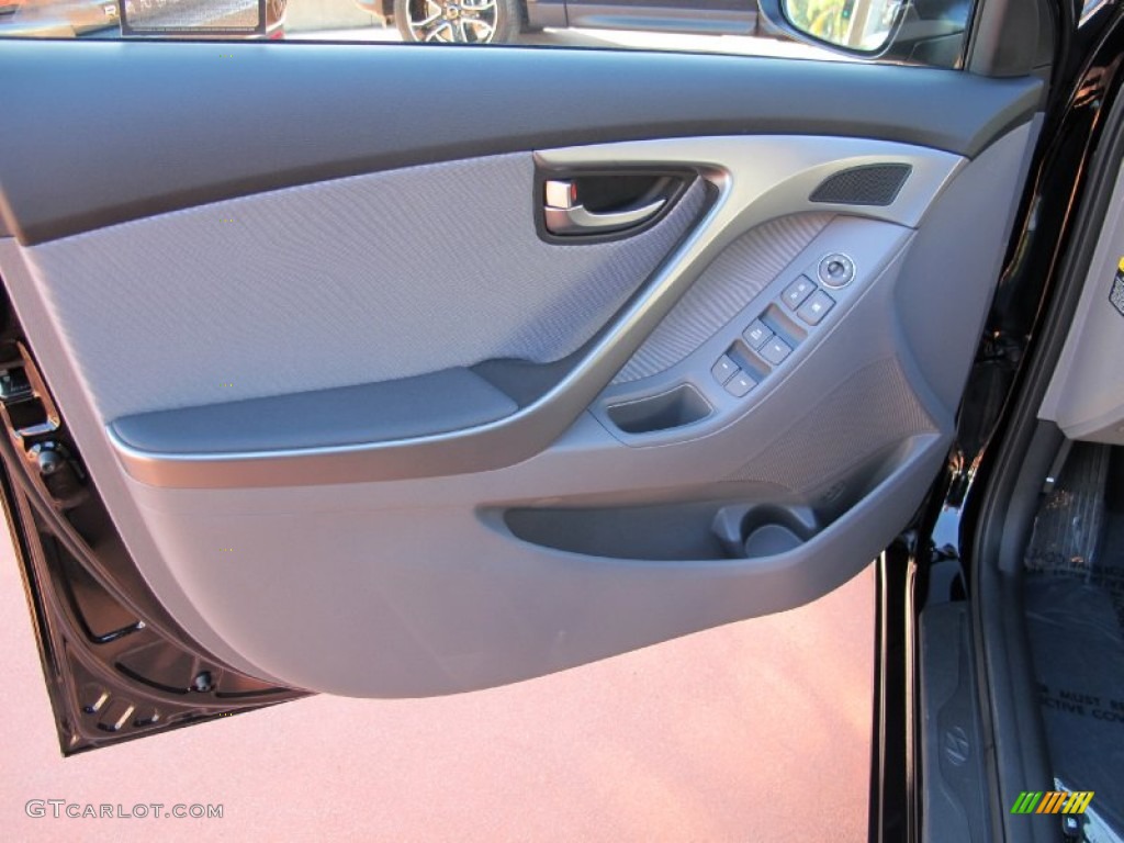 2012 Elantra GLS - Midnight Black / Gray photo #7