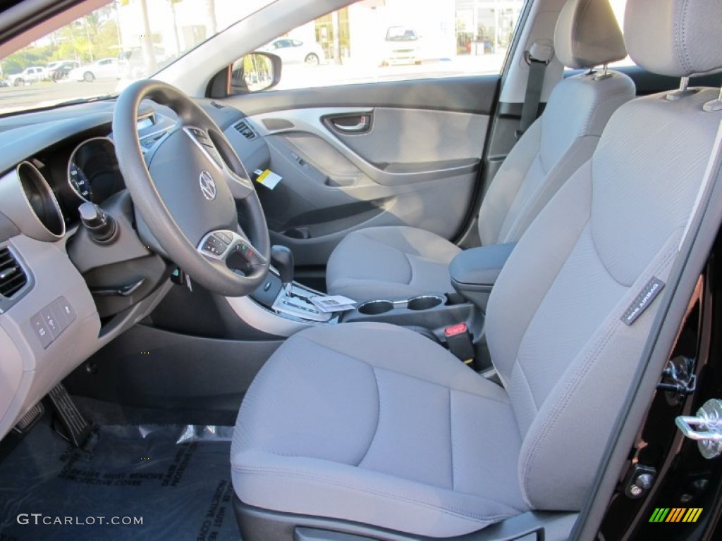 2012 Elantra GLS - Midnight Black / Gray photo #8