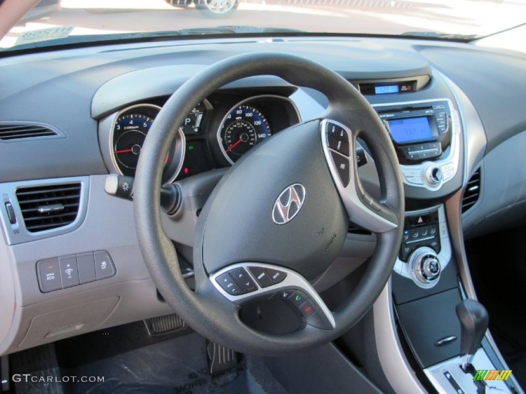 2012 Elantra GLS - Midnight Black / Gray photo #9