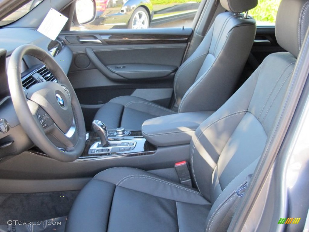 Black Interior 2012 BMW X3 xDrive 35i Photo #57099043