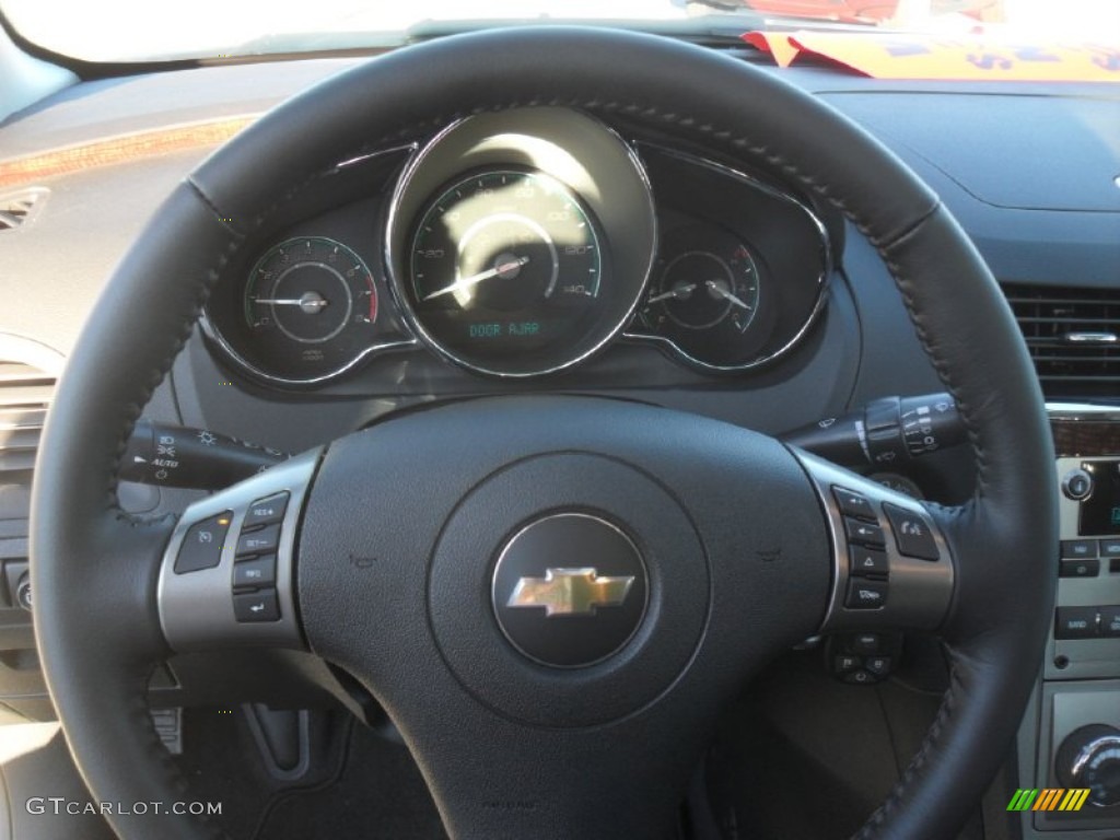 2012 Chevrolet Malibu LTZ Ebony Steering Wheel Photo #57099336