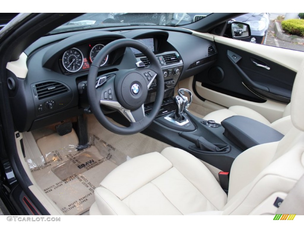 Cream Beige Interior 2010 BMW 6 Series 650i Convertible Photo #57099400