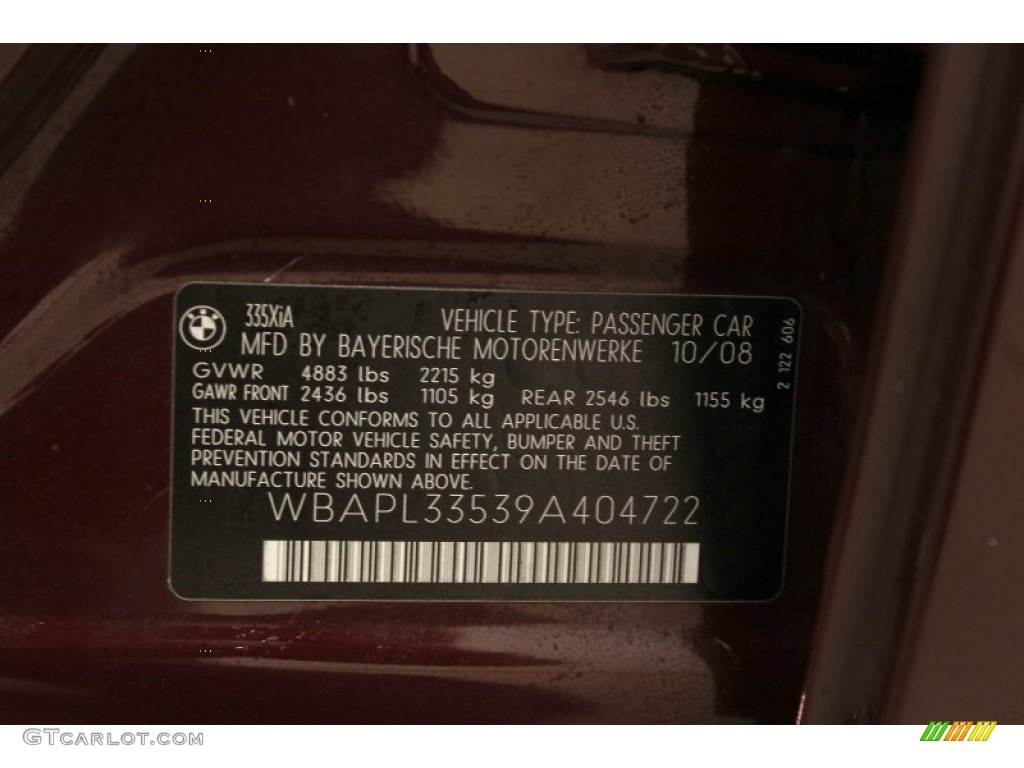 2009 3 Series 335xi Sedan - Barbara Red Metallic / Black Dakota Leather photo #20