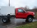 Vermillion Red 2012 Ford F250 Super Duty XL Regular Cab 4x4 Chassis Exterior