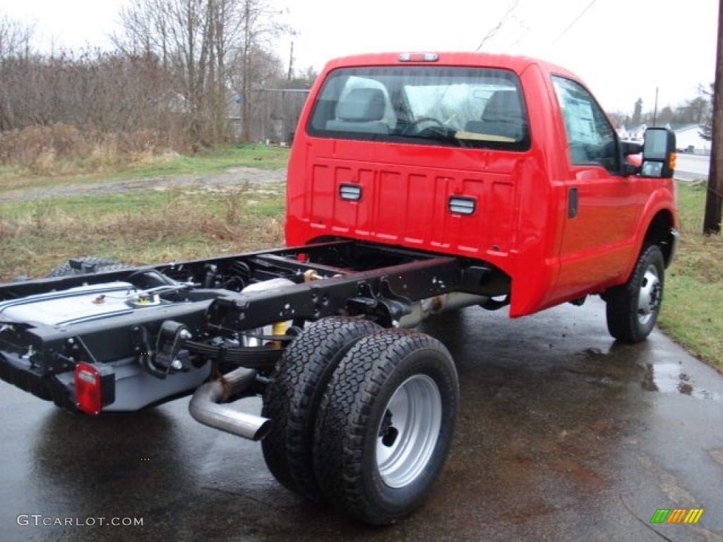 2012 F250 Super Duty XL Regular Cab 4x4 Chassis - Vermillion Red / Steel photo #6