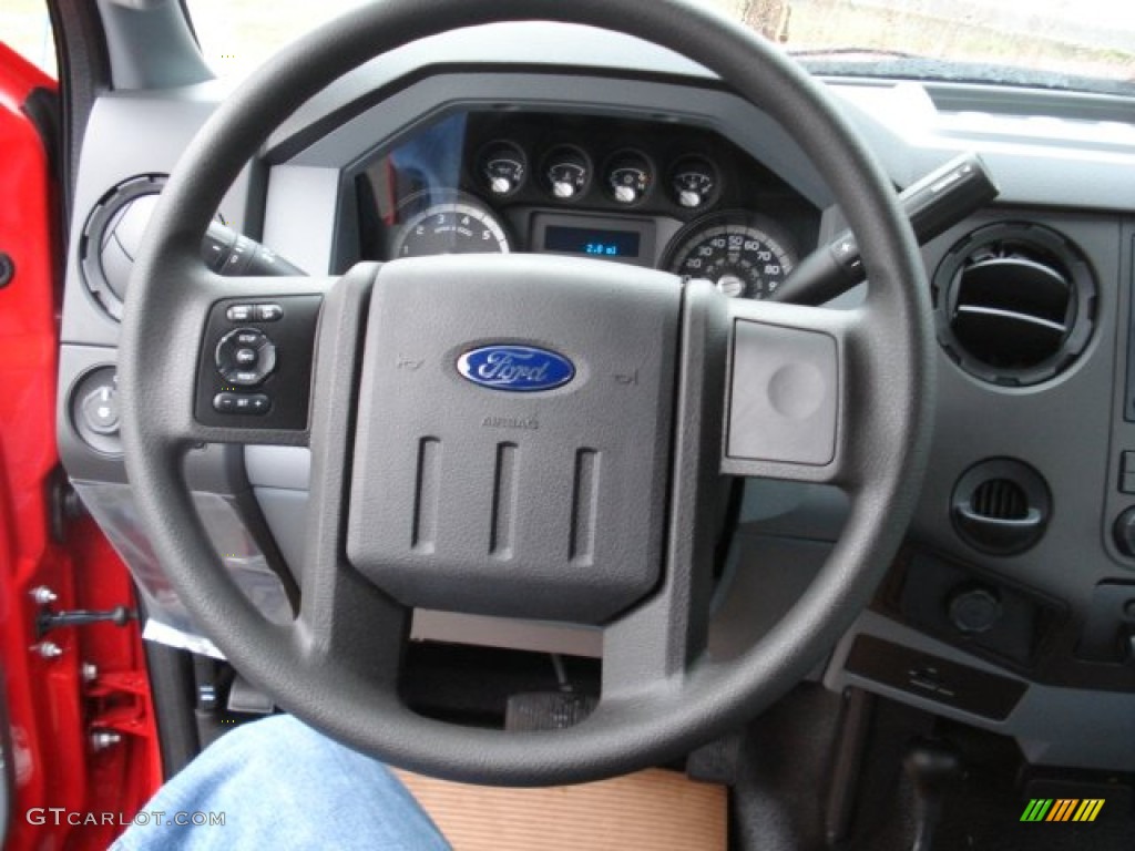 2012 Ford F250 Super Duty XL Regular Cab 4x4 Chassis Steel Steering Wheel Photo #57104749