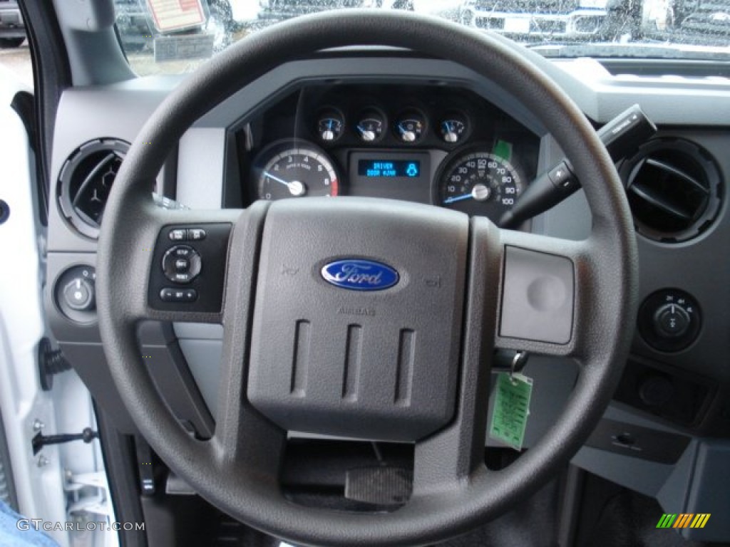 2012 Ford F350 Super Duty XL SuperCab 4x4 Steel Steering Wheel Photo #57104914