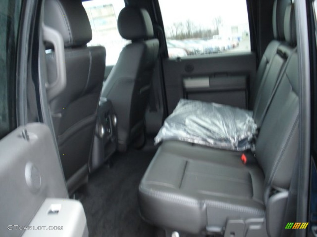 Black Interior 2012 Ford F250 Super Duty Lariat Crew Cab 4x4 Photo #57105394