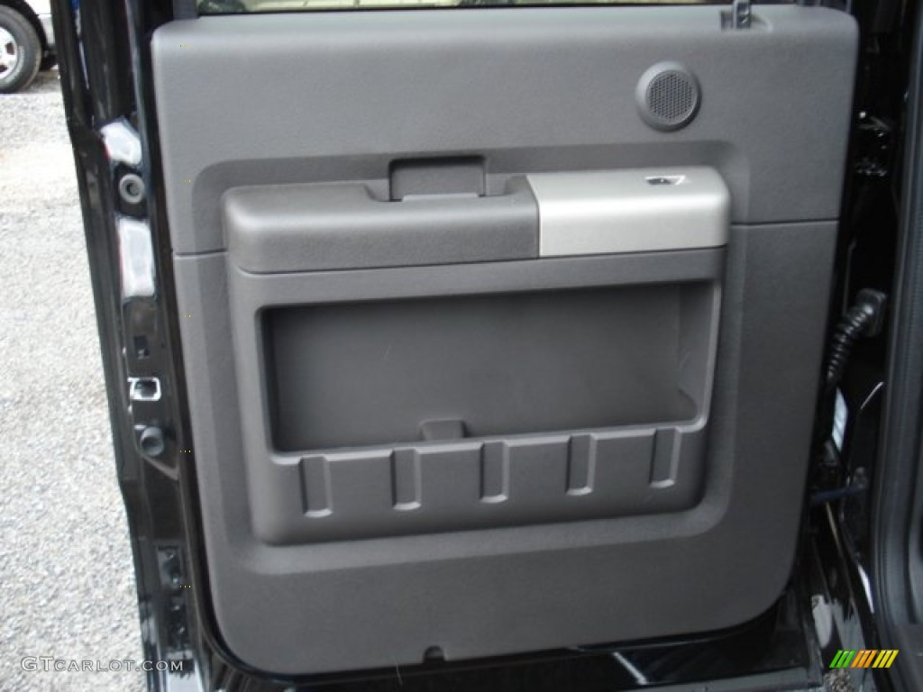 2012 Ford F250 Super Duty Lariat Crew Cab 4x4 Black Door Panel Photo #57105403