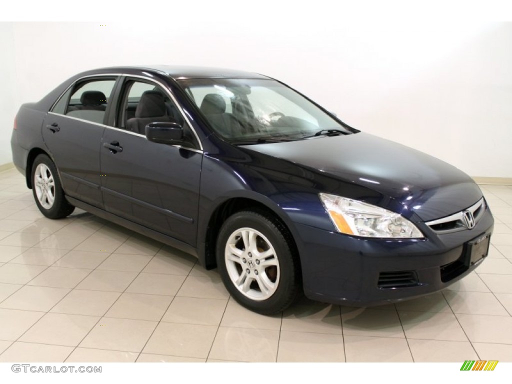 2007 Accord SE Sedan - Royal Blue Pearl / Gray photo #1