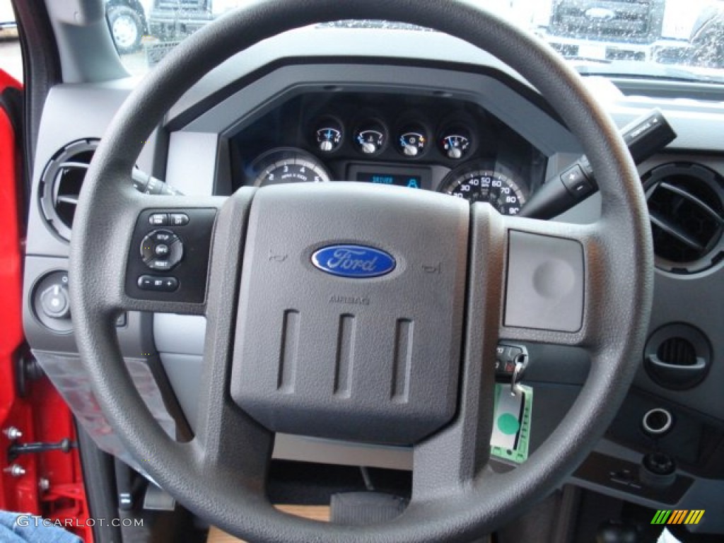 2011 Ford F350 Super Duty XL SuperCab 4x4 Chassis Commercial Steel Steering Wheel Photo #57105784