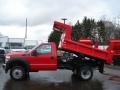 2011 Vermillion Red Ford F450 Super Duty XL Regular Cab 4x4 Chassis Dump Truck  photo #1