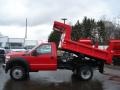 Vermillion Red 2011 Ford F450 Super Duty XL Regular Cab 4x4 Chassis Dump Truck Exterior