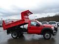 Vermillion Red 2011 Ford F450 Super Duty XL Regular Cab 4x4 Chassis Dump Truck Exterior