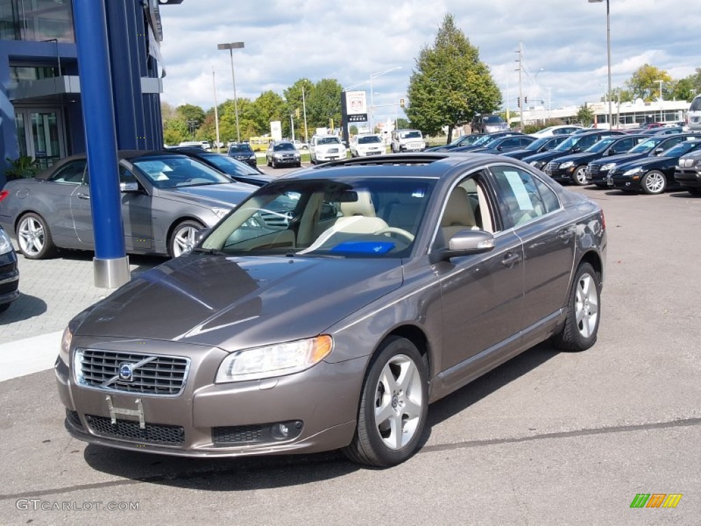 2009 S80 T6 AWD - Oyster Gray Metallic / Sandstone Beige photo #1