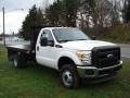 2011 Oxford White Ford F350 Super Duty XL Regular Cab 4x4 Chassis Stake Truck  photo #4