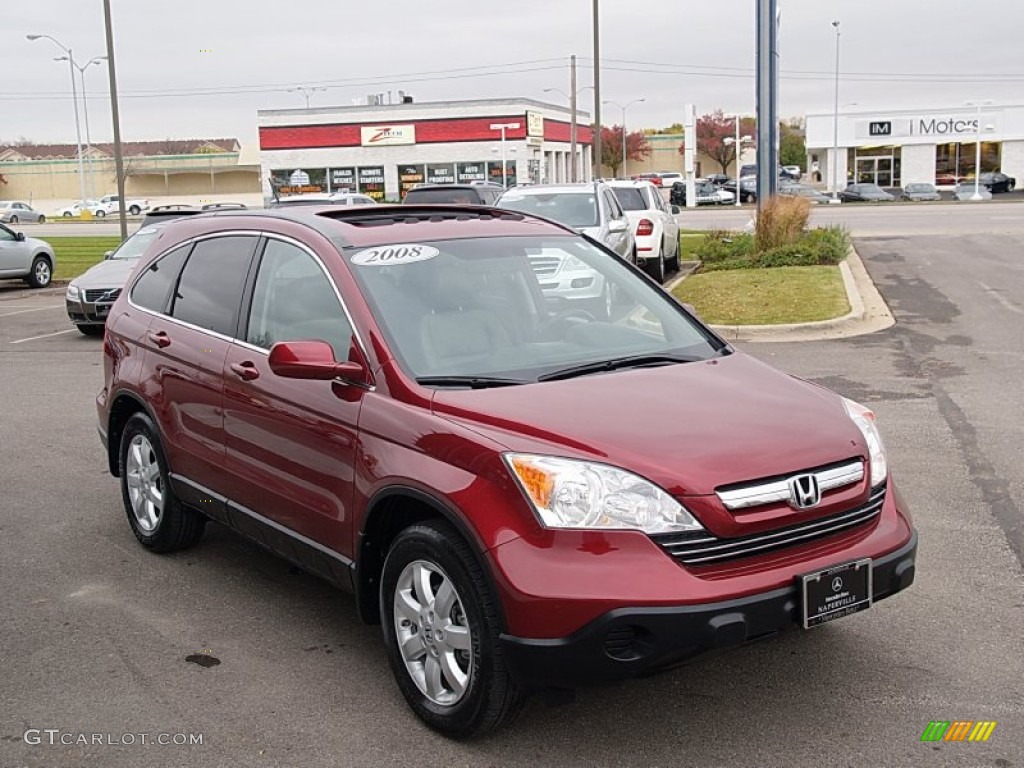 2008 CR-V EX-L 4WD - Tango Red Pearl / Gray photo #7
