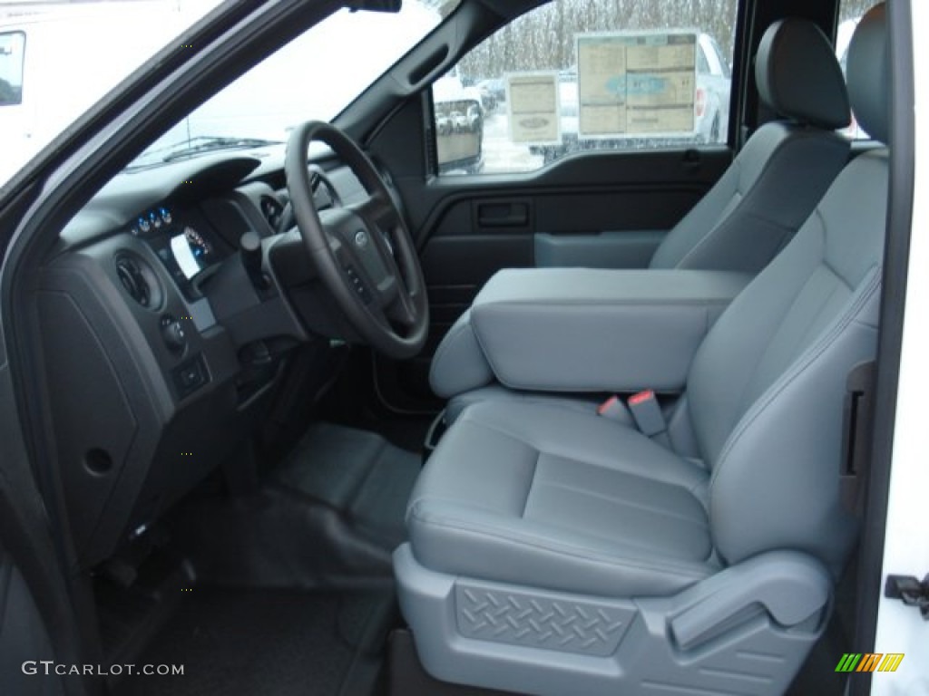 Steel Gray Interior 2011 Ford F150 XL SuperCab 4x4 Photo #57107119