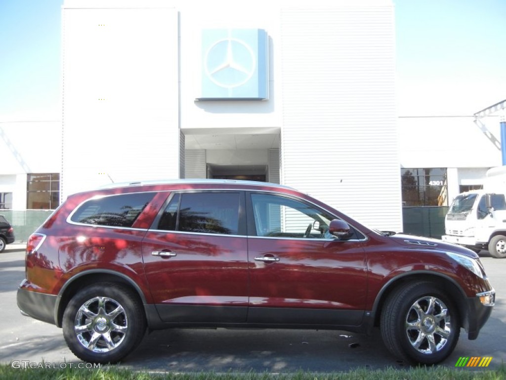 2008 Enclave CXL - Red Jewel / Titanium/Dark Titanium photo #5