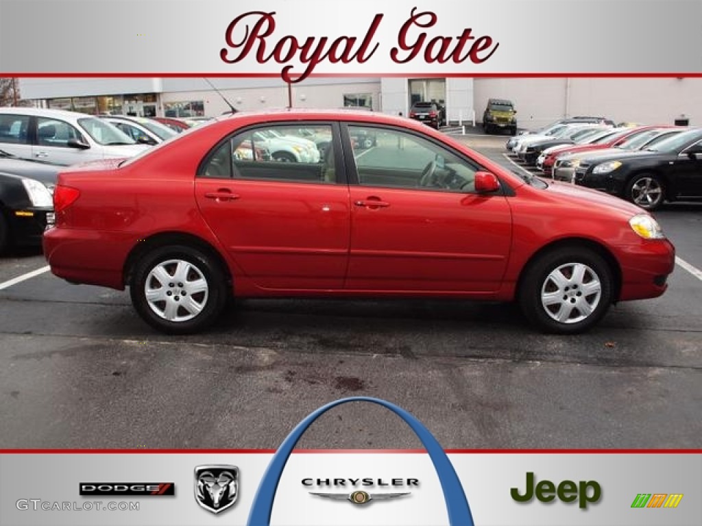 2006 Corolla LE - Impulse Red Pearl / Beige photo #1