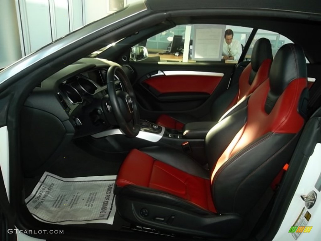 Magma Red Silk Nappa Leather Interior 2010 Audi S5 3.0 TFSI quattro Cabriolet Photo #57111343