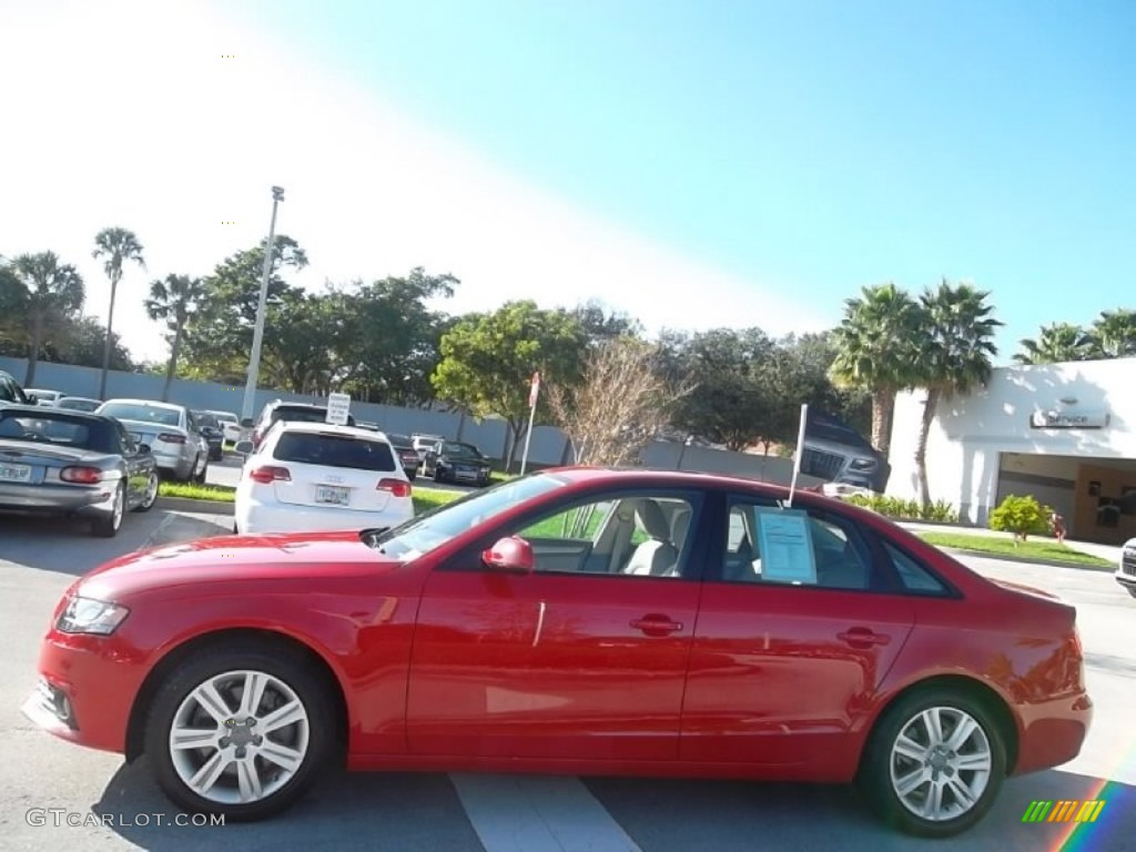 2011 A4 2.0T Sedan - Brilliant Red / Cardamom Beige photo #5