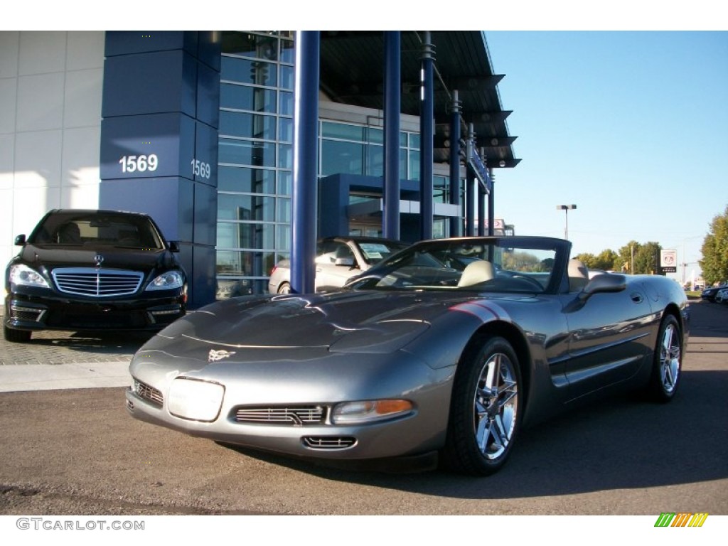 2003 Corvette Convertible - Medium Spiral Gray Metallic / Light Oak photo #1