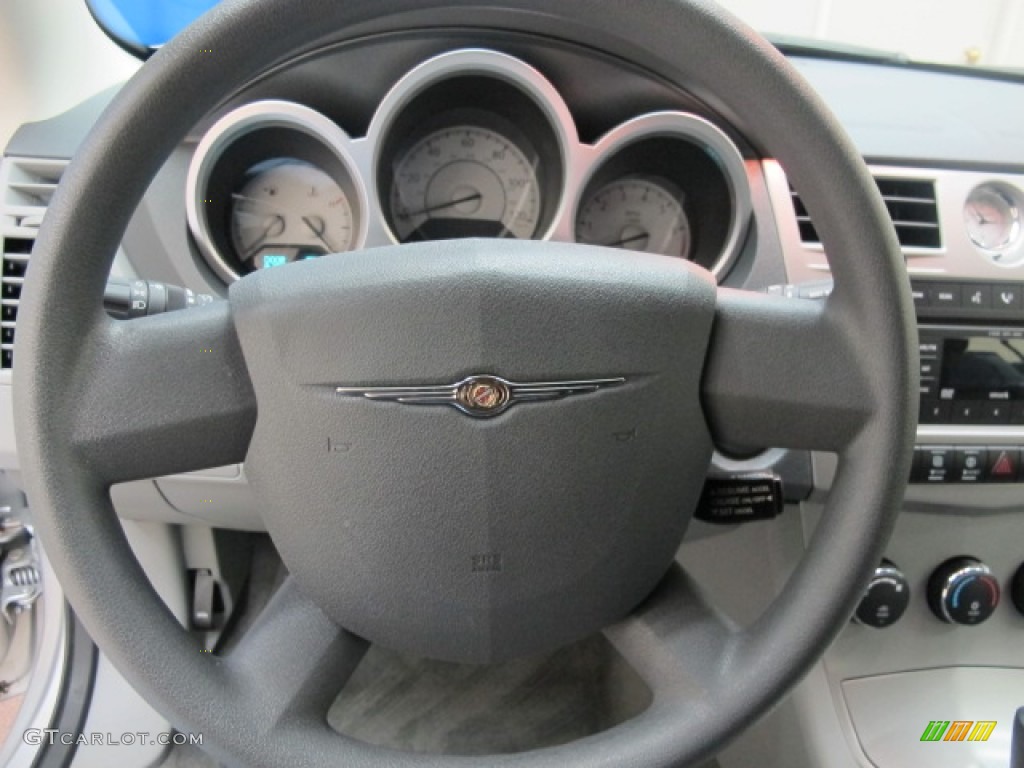 2008 Chrysler Sebring Touring Convertible Dark Slate Gray/Light Slate Gray Steering Wheel Photo #57114766