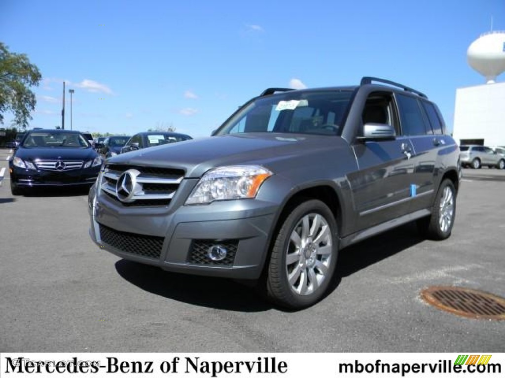 2012 GLK 350 4Matic - Sapphire Grey Metallic / Black photo #1