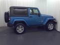 2010 Surf Blue Pearl Jeep Wrangler Sahara 4x4  photo #17