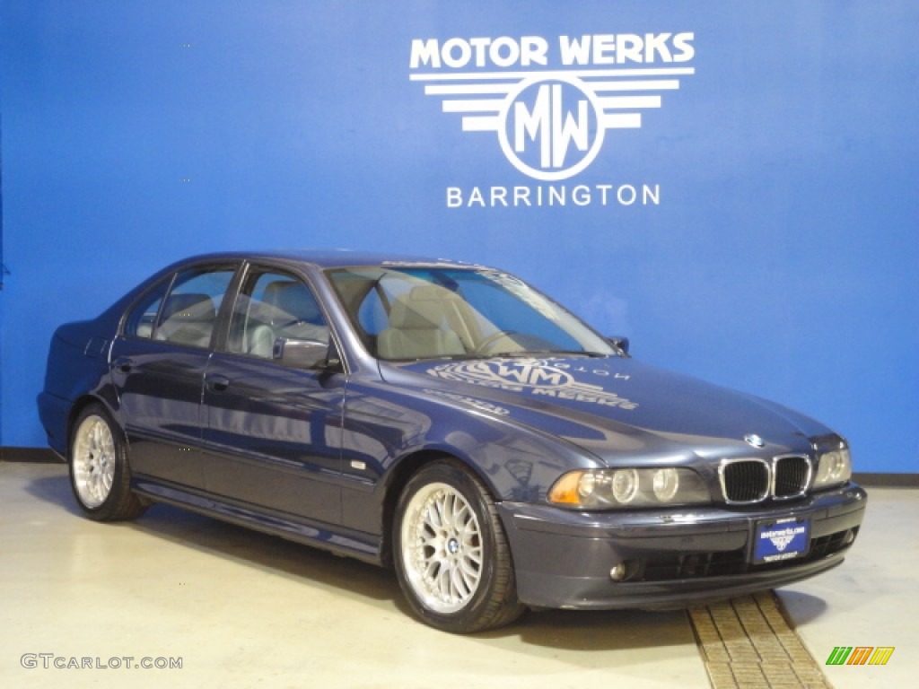 2002 5 Series 530i Sedan - Toledo Blue Metallic / Grey photo #1