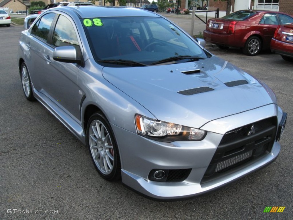 2008 Lancer Evolution GSR - Apex Silver Metallic / Black photo #7