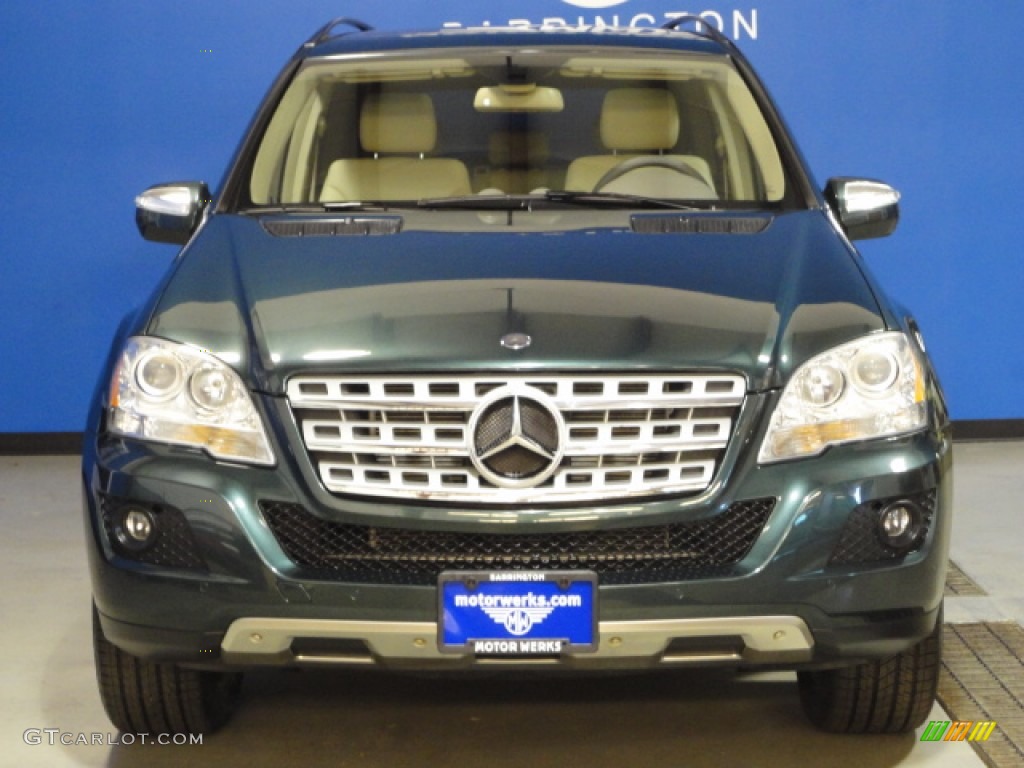 2009 ML 350 4Matic - Jade Green Metallic / Cashmere photo #3