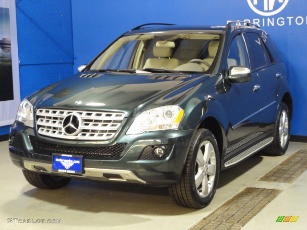 2009 ML 350 4Matic - Jade Green Metallic / Cashmere photo #4