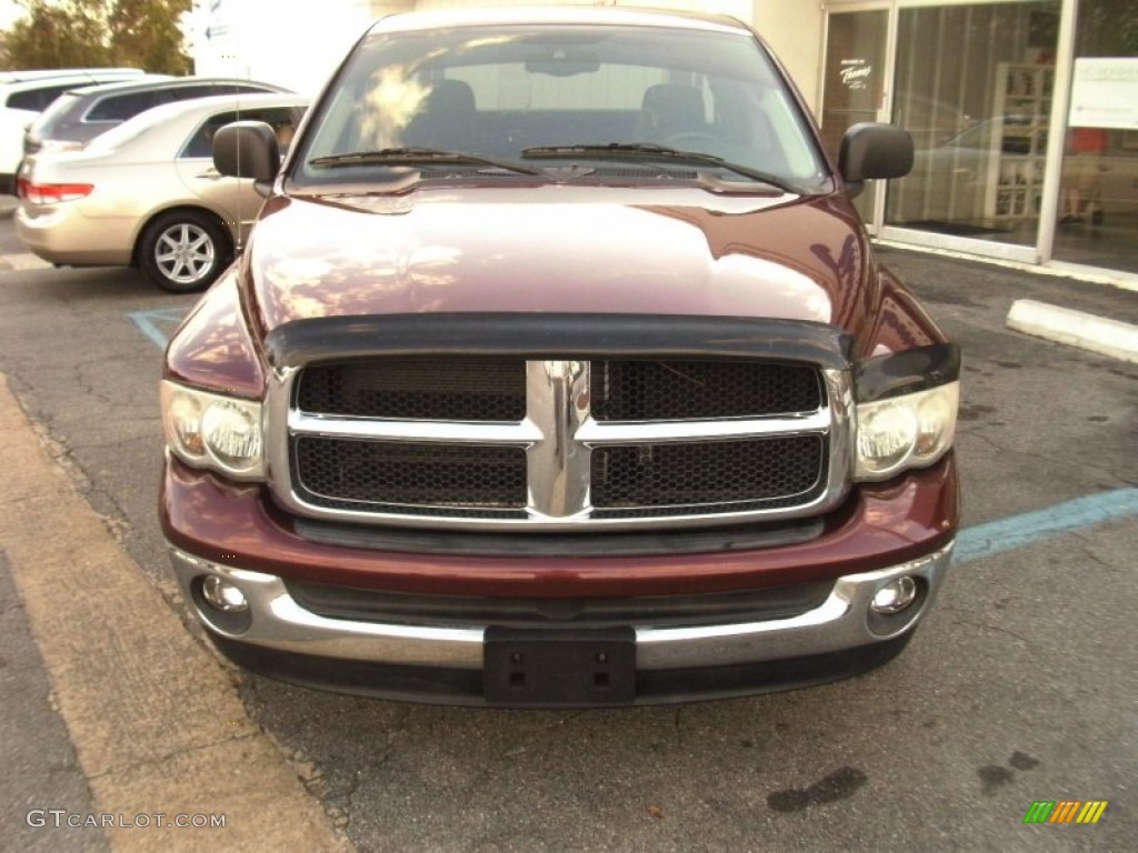 2003 Ram 1500 SLT Quad Cab - Dark Garnet Red Pearl / Dark Slate Gray photo #3