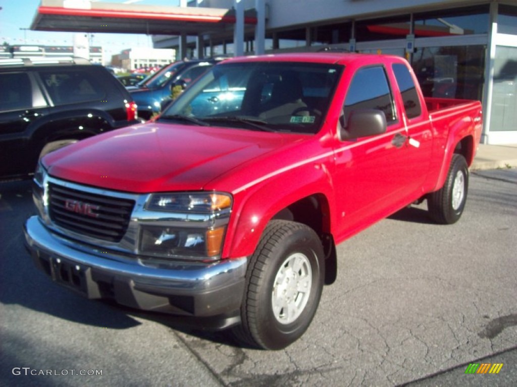 2006 Canyon SL Extended Cab 4x4 - Fire Red / Dark Pewter photo #1