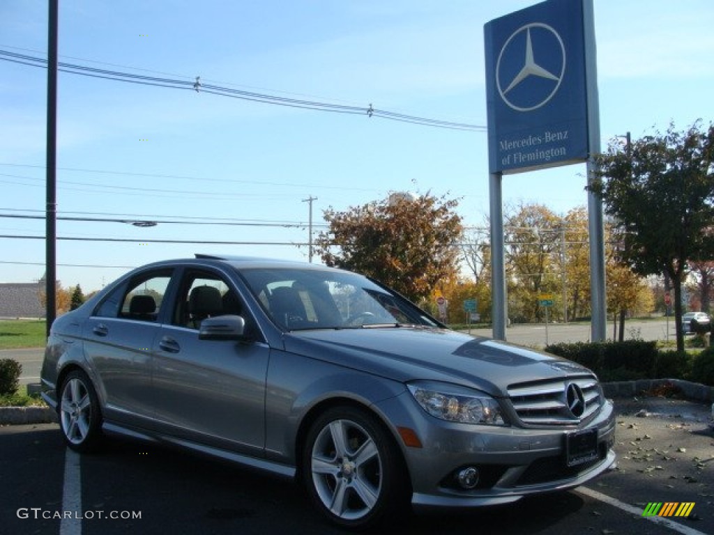 2010 C 300 Sport 4Matic - Palladium Silver Metallic / Black photo #1