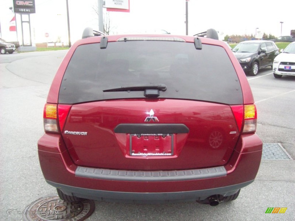 2006 Endeavor LS AWD - Ultra Red Pearl / Charcoal photo #4