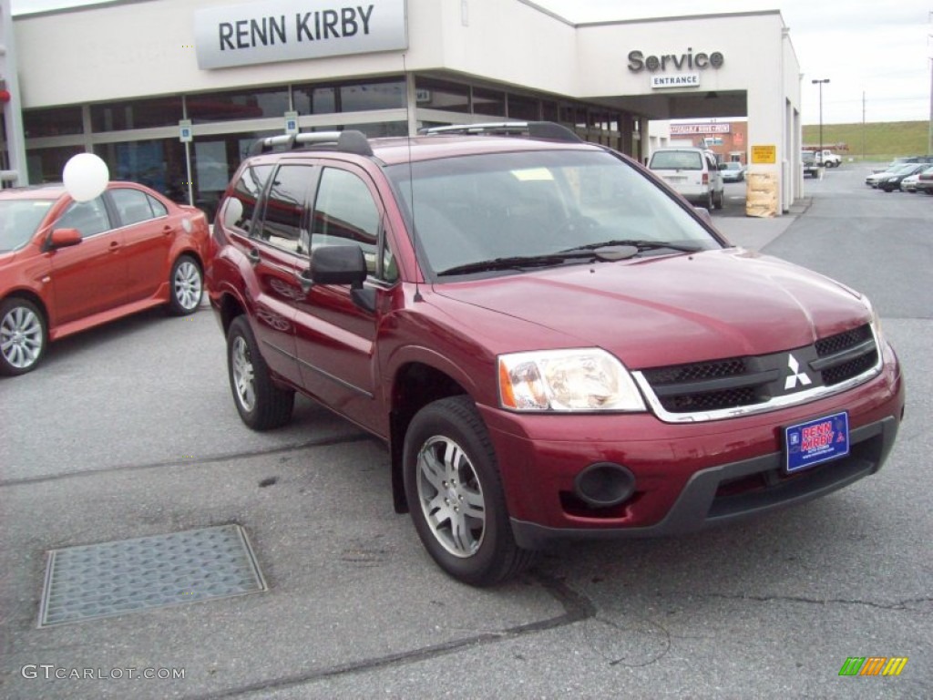 2006 Endeavor LS AWD - Ultra Red Pearl / Charcoal photo #7