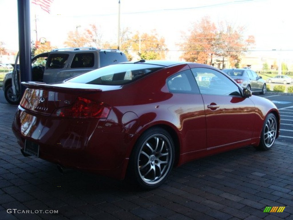2005 G 35 Coupe - Laser Red / Wheat photo #7