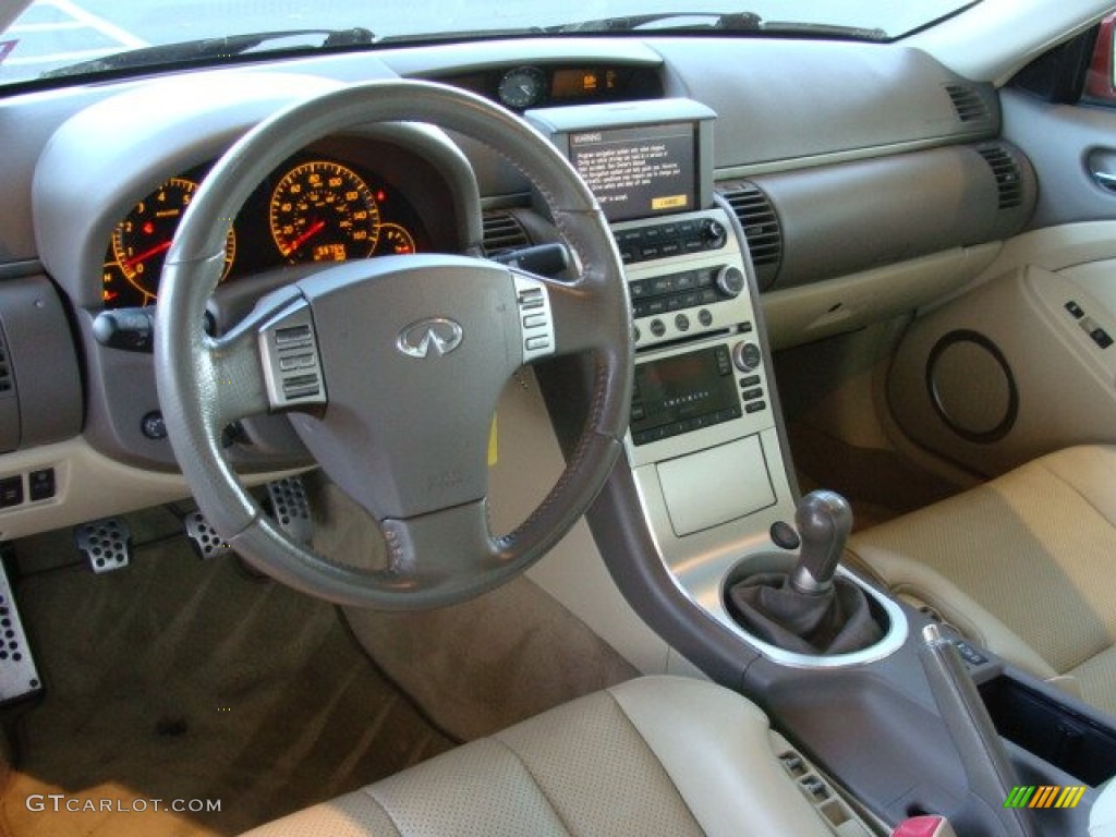 2005 G 35 Coupe - Laser Red / Wheat photo #9