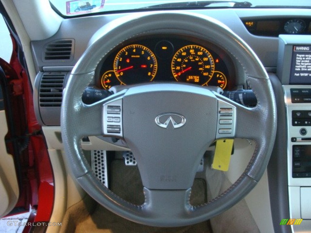 2005 G 35 Coupe - Laser Red / Wheat photo #12
