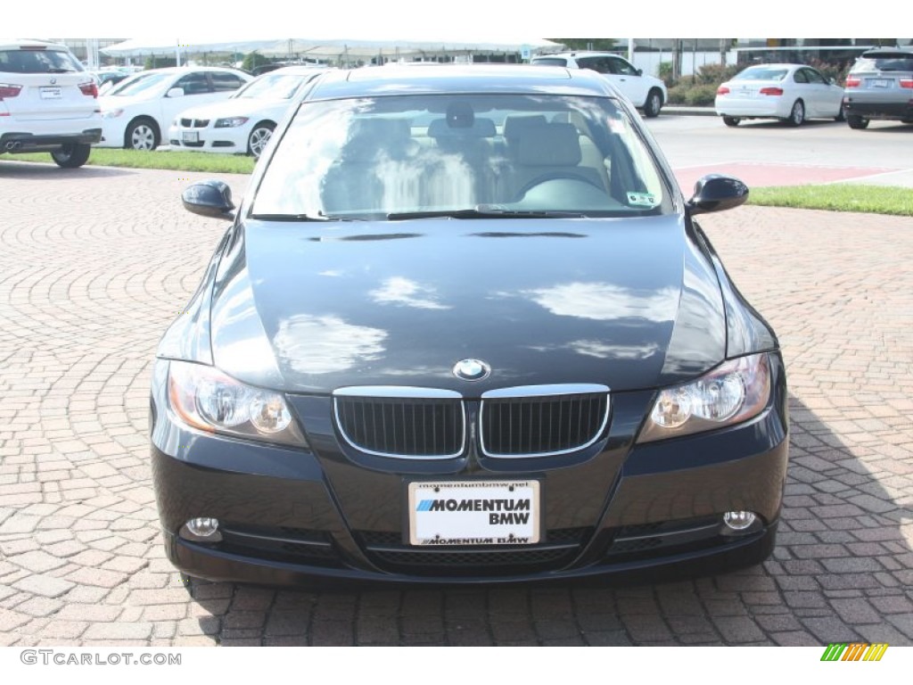 2008 3 Series 328i Sedan - Black Sapphire Metallic / Cream Beige photo #2