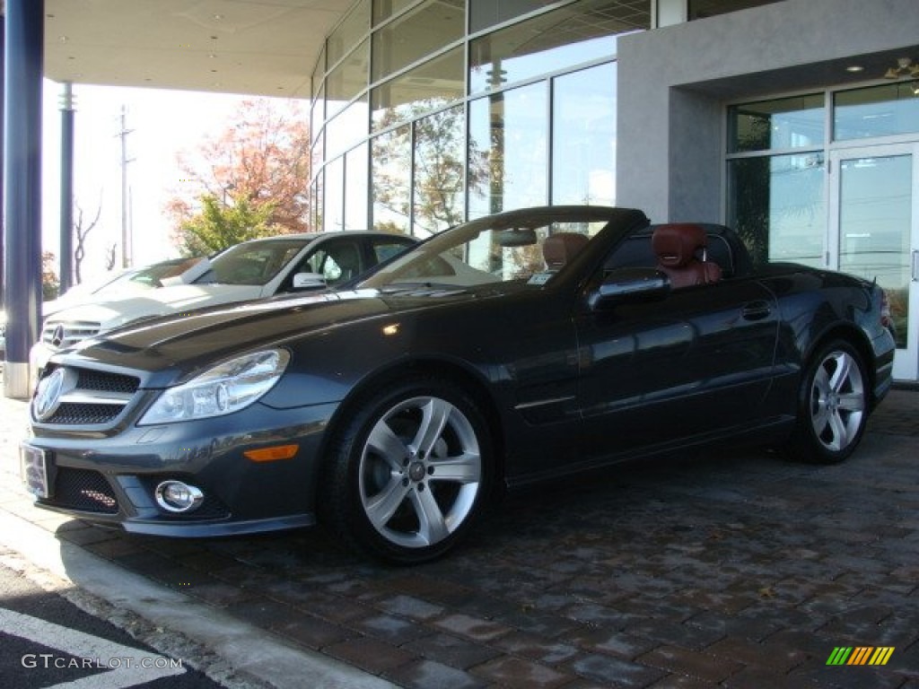 Steel Grey Metallic 2009 Mercedes-Benz SL 550 Roadster Exterior Photo #57122773