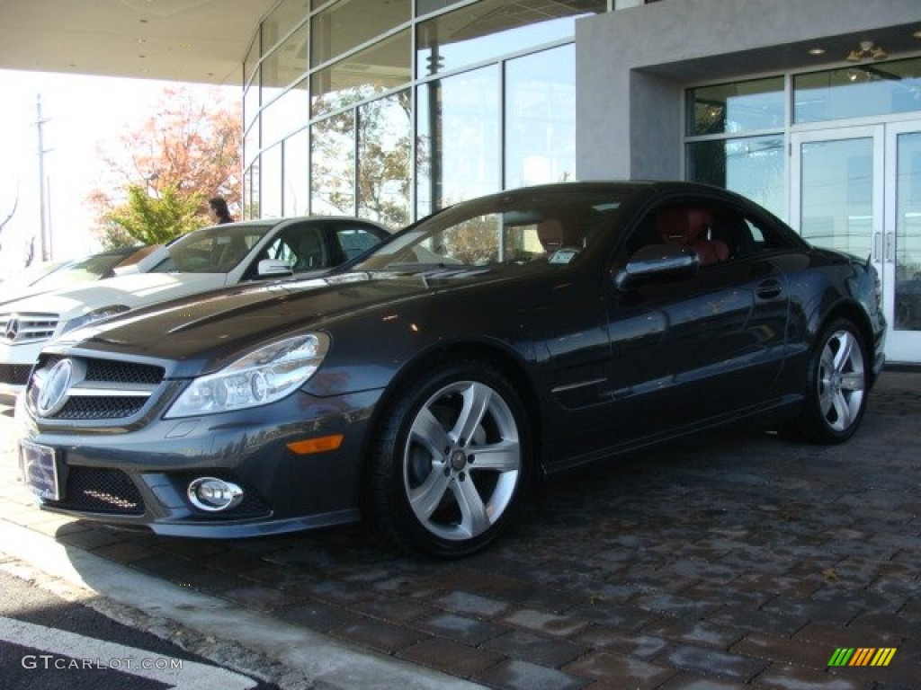 Steel Grey Metallic 2009 Mercedes-Benz SL 550 Roadster Exterior Photo #57122783