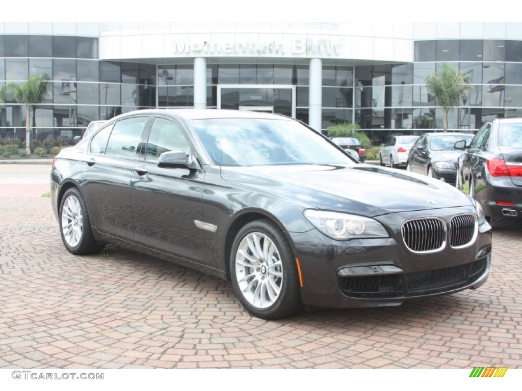 2011 7 Series 750i Sedan - Dark Graphite Metallic / Saddle/Black Nappa Leather photo #1